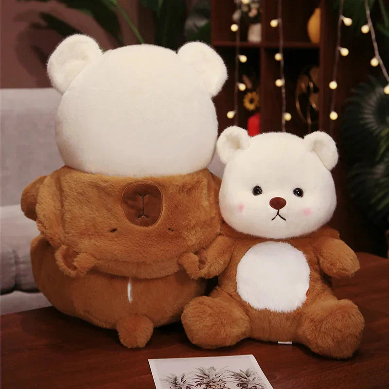 BowLift | White Bear Capybara Costume Plushie