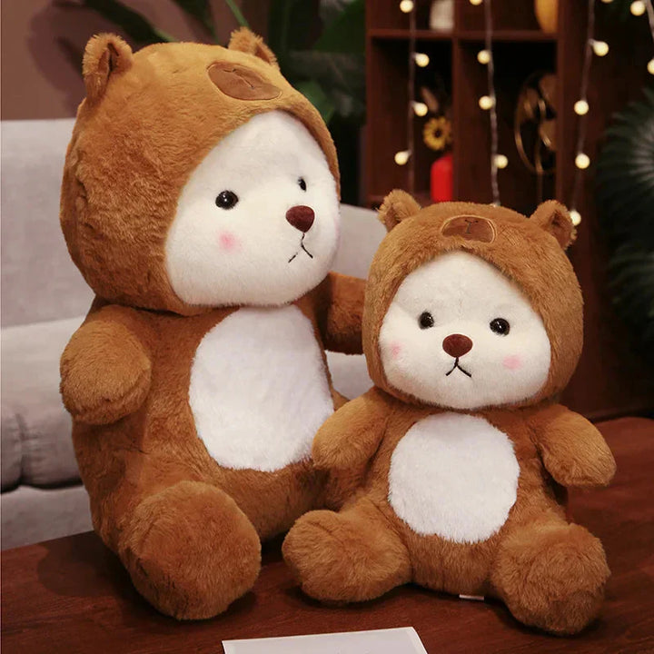 BowLift | White Bear Capybara Costume Plushie