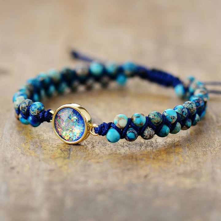 Ocean-Inspired Opal & Jasper Bracelet - Thalassa Collection Bowlift