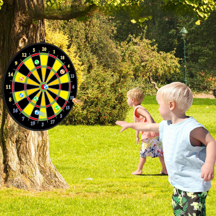 BowLift | Double-Sided Kids Dart – Large Safe Dartboard for Indoors & Outdoors
