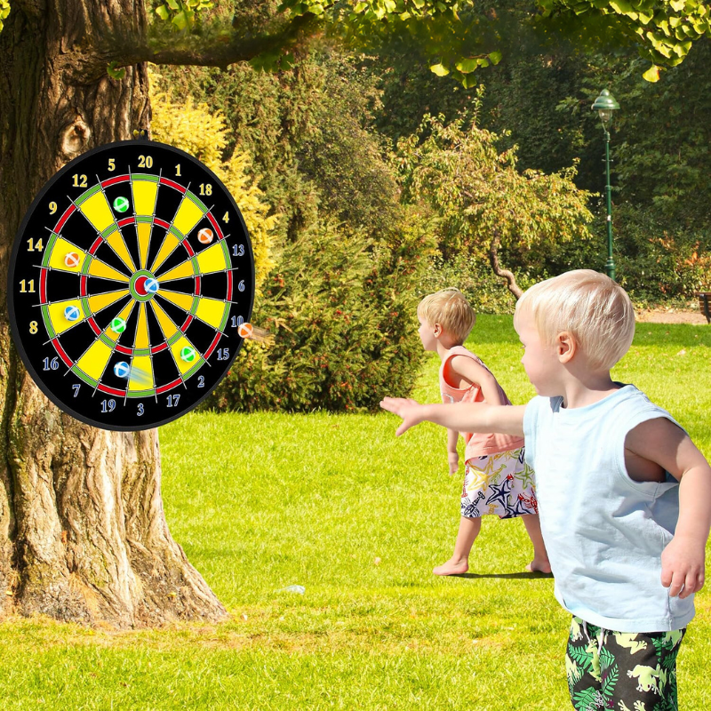 BowLift | Double-Sided Kids Dart – Large Safe Dartboard for Indoors & Outdoors