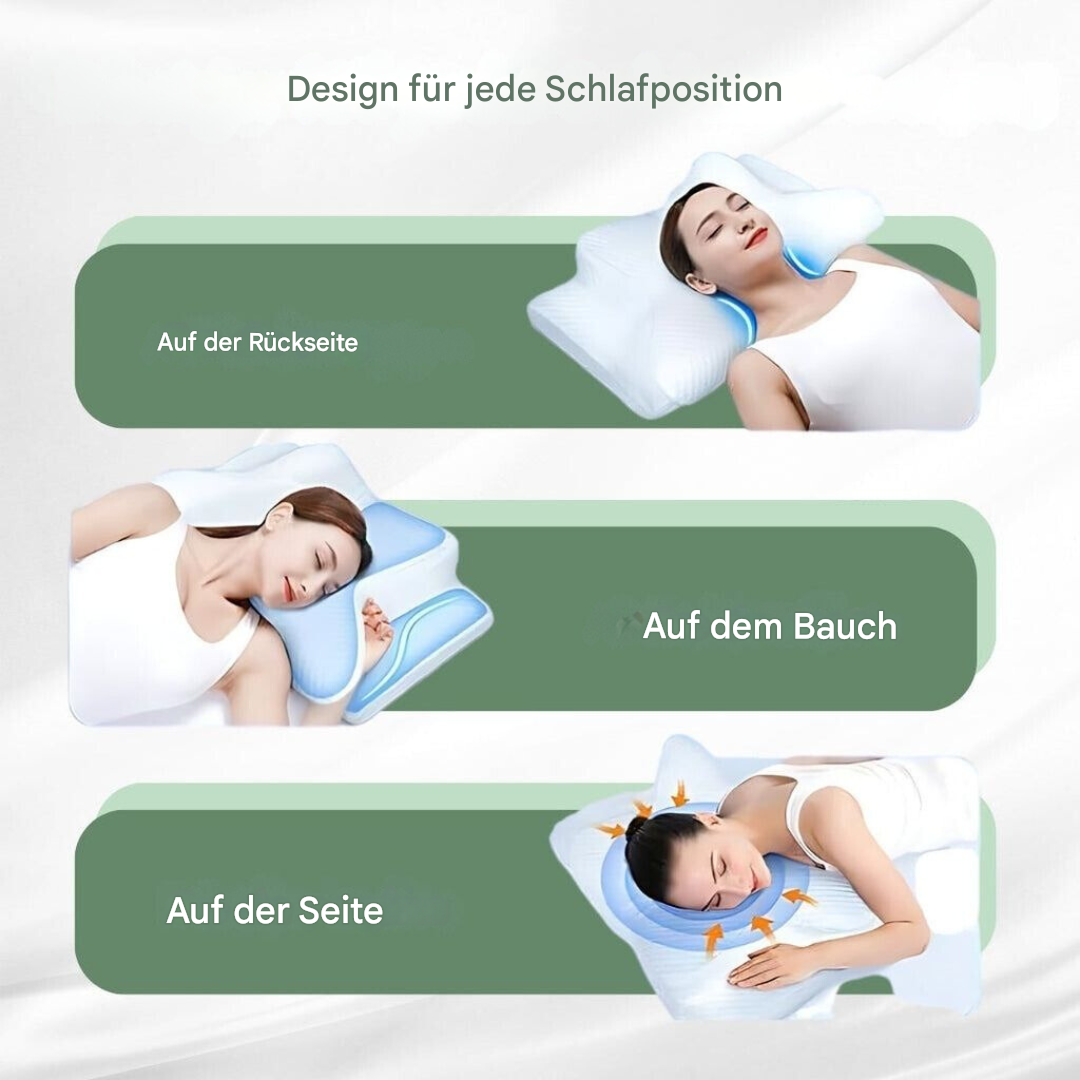 RelaxNek Ergonomic Memory Foam Pillow – Support for Neck and Back | Bowlift