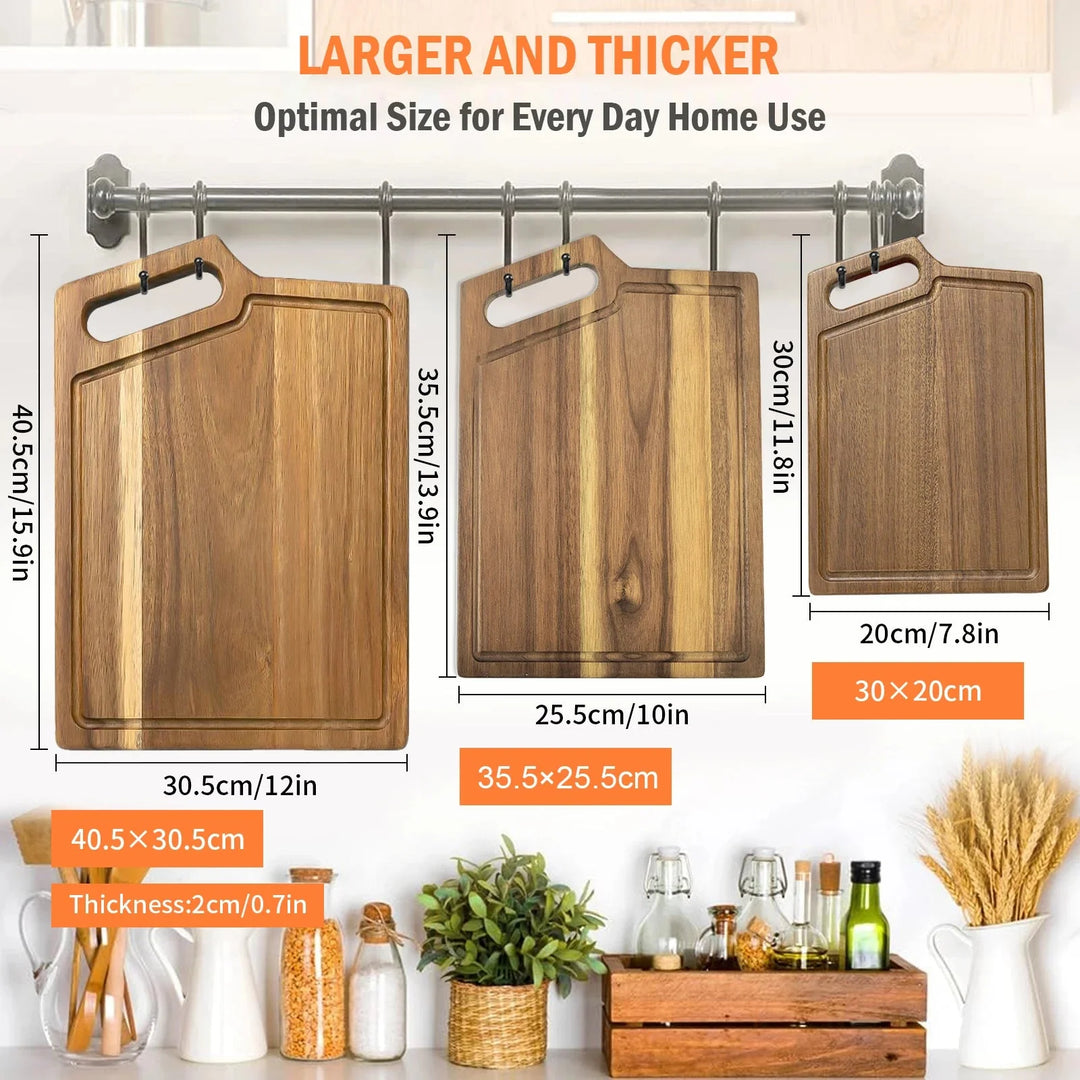Kitchen Chopping Board with Juice Groove & Handle Hole for Meat | Bowlift