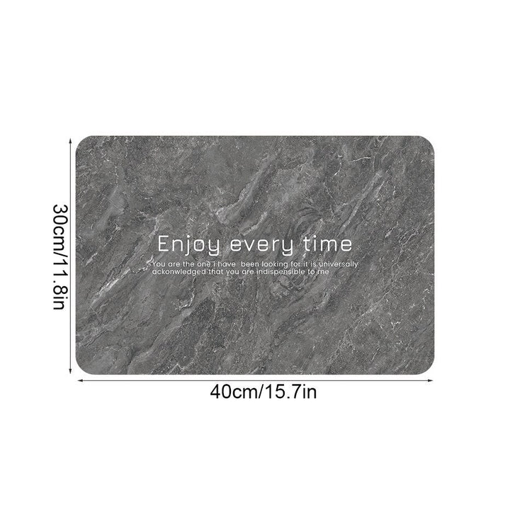 Kitchen Countertop Drainer Mat Slide Pad Water Absorbent Drying Mat | Bowlift