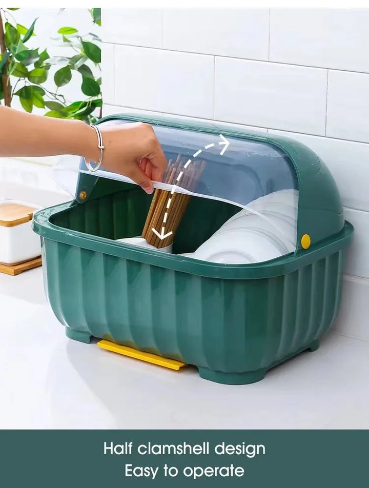 Kitchen Dish Drainer Rack Removable Drip Tray Organizer Drying Rack | Bowlift