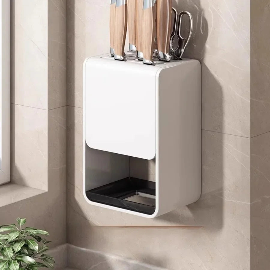 Kitchen Knife Holder Multifunctional No-Drill Household Storage Rack | Bowlift