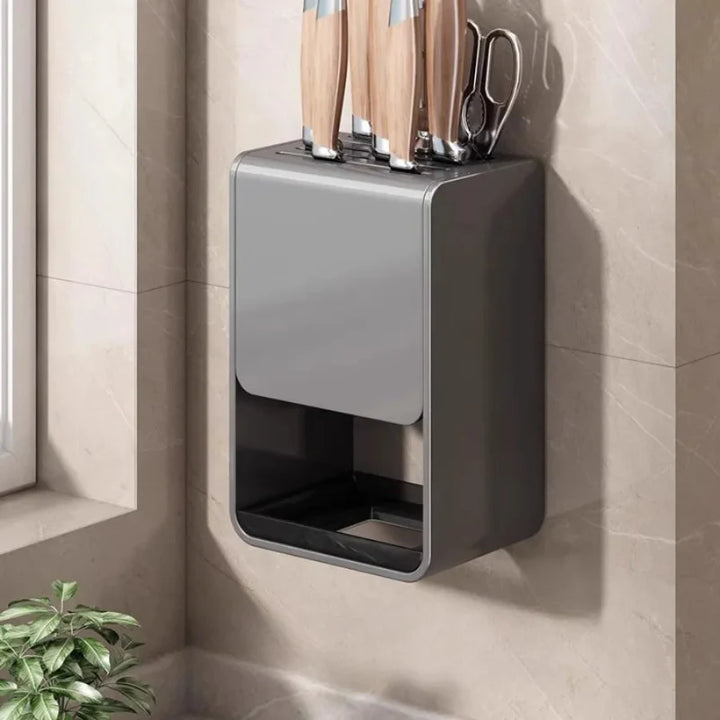 Kitchen Knife Holder Multifunctional No-Drill Household Storage Rack | Bowlift