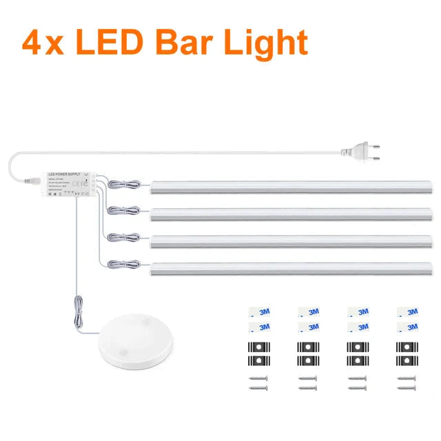 Kitchen LED Under Cabinet Light Penetrable Touch Switch Wood Hand | Bowlift