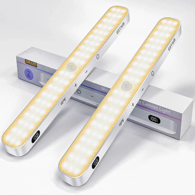 Kitchen Motion Sensor Light Indoor Battery Display 60 LED Touch Light Bar | Bowlift