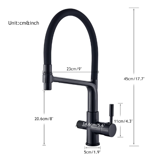 BowLift | Kitchen Tap with Double Outlet and Water Filtration - PureFlow Duo