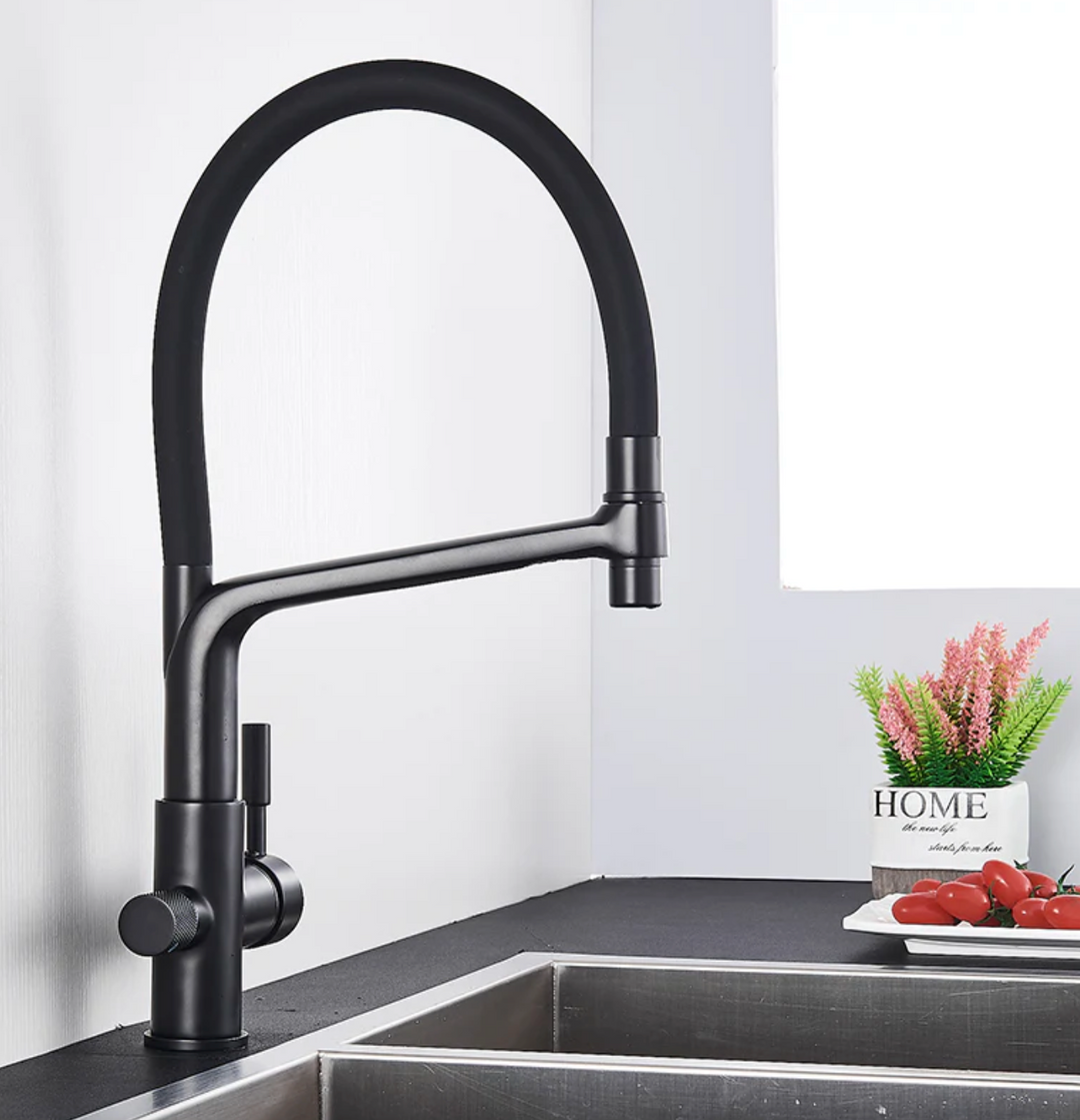 BowLift | Kitchen Tap with Double Outlet and Water Filtration - PureFlow Duo