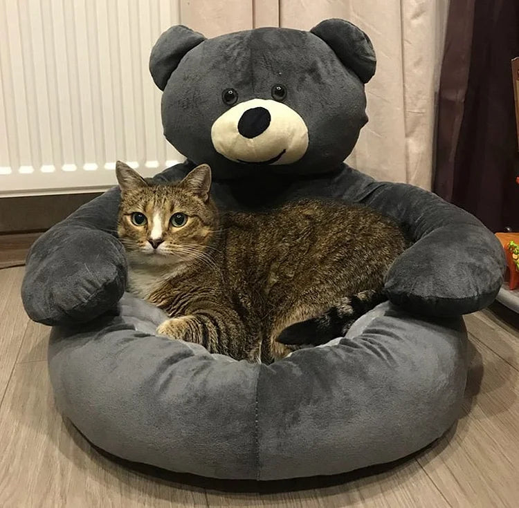 Samiya – Luxury Plush Cat Bed for Sleeping Comfort Bowlift