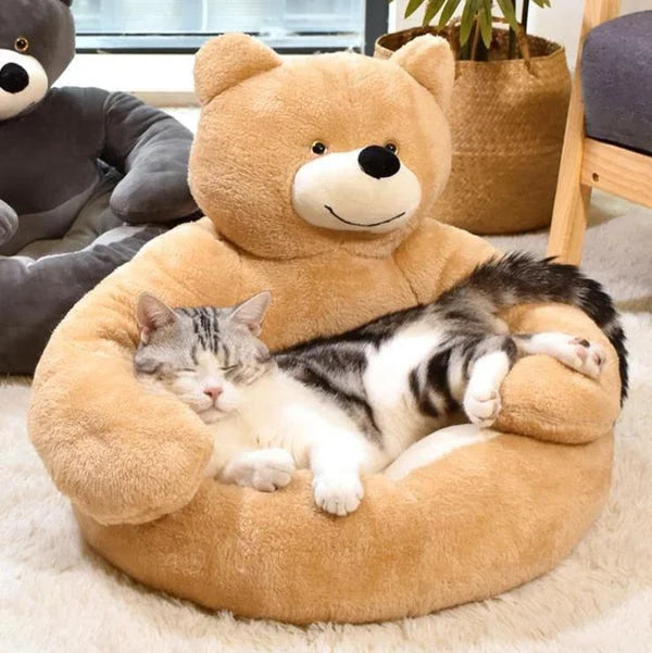 Samiya – Luxury Plush Cat Bed for Sleeping Comfort Bowlift