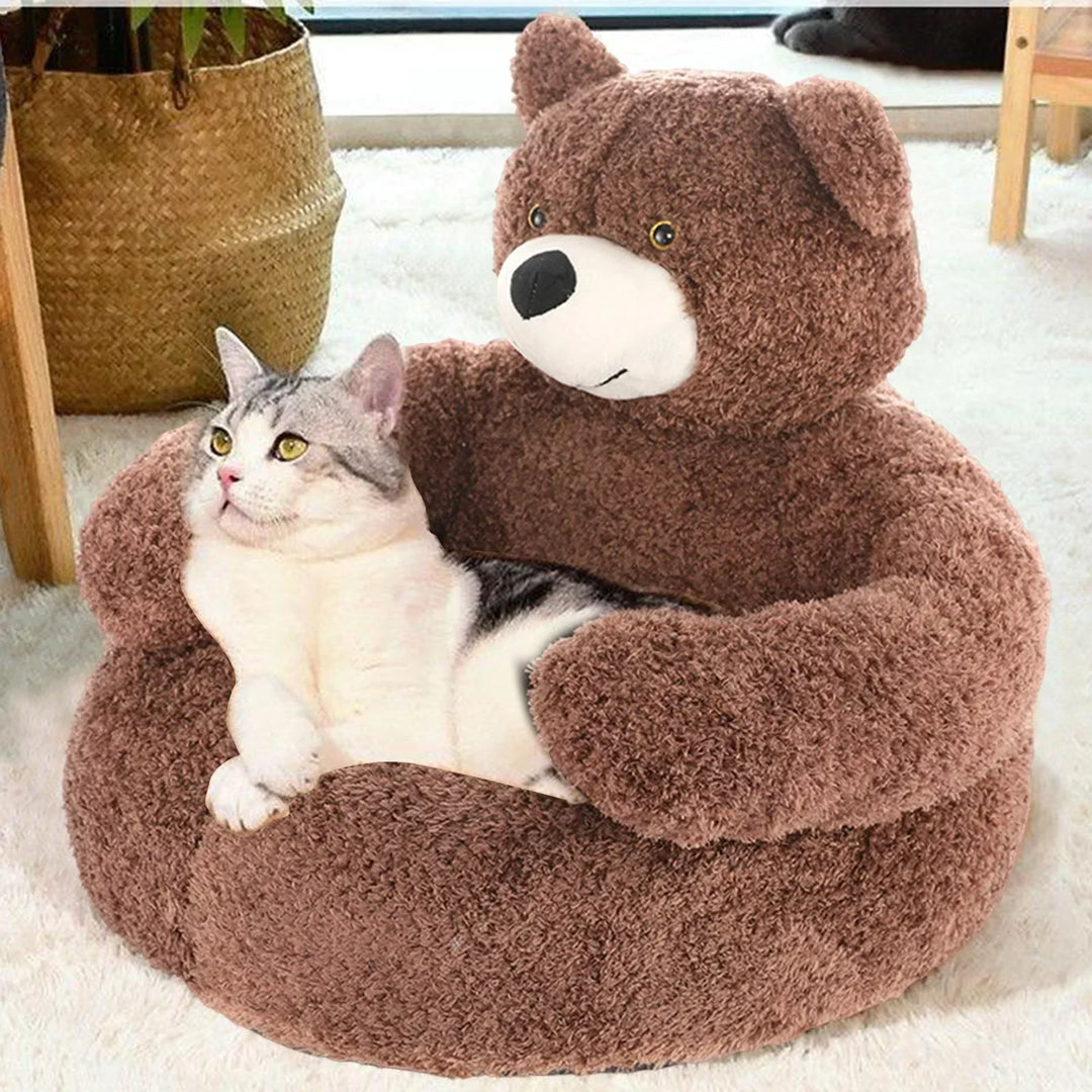 Samiya – Luxury Plush Cat Bed for Sleeping Comfort Bowlift