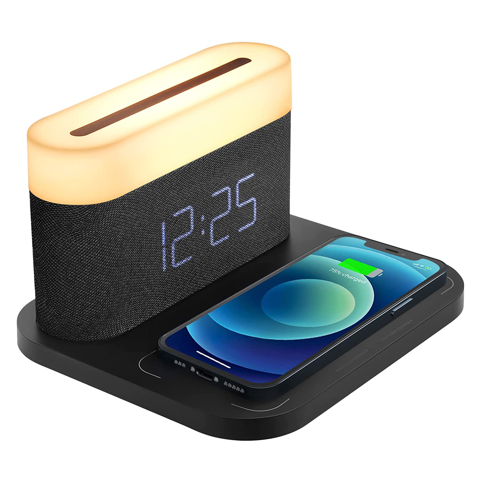 BowLift | 3-in-1 Wireless Charger, LED Lamp & Digital Alarm Clock | Fast Charging Dock