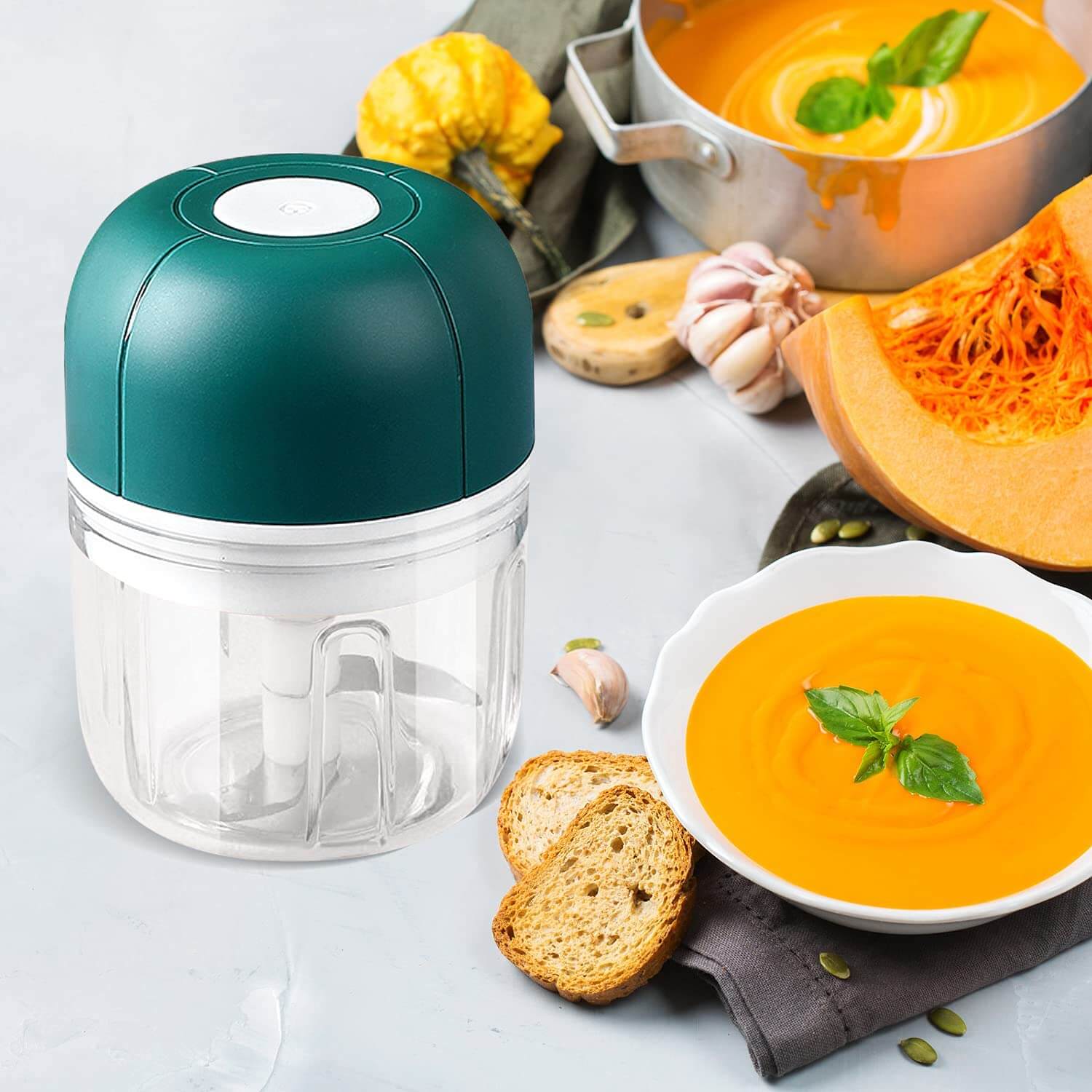 BowLift | ChopEase Electric Garlic Press – USB Rechargeable – Compact & Powerful – 250ml