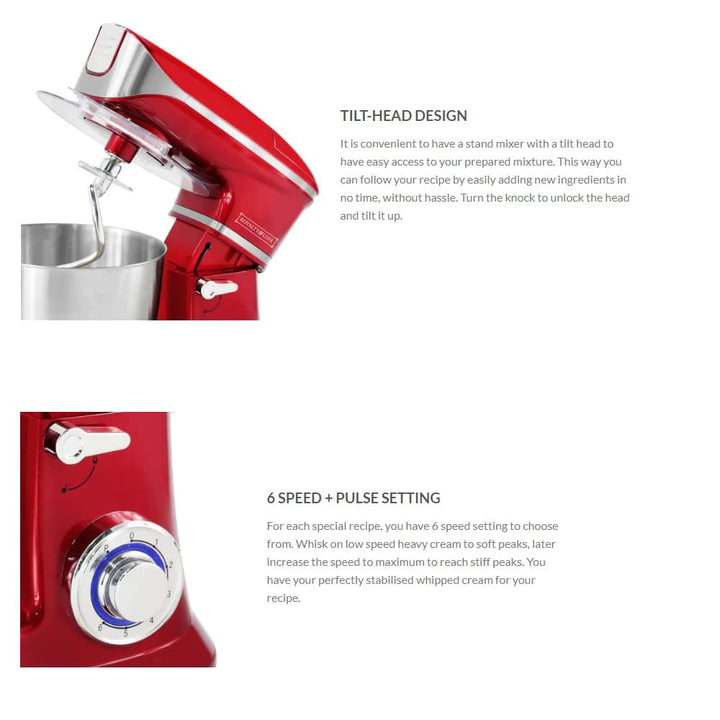 Royalty Line Kitchen Machine 1,900 W 6.5 Liter (Mixer) | Bowlift
