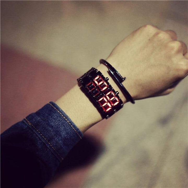 BowLift | IcoolGadgets Korean Style men women digital wristwatches creative LED light electronic male female clock fashion casual couple bracelet watch