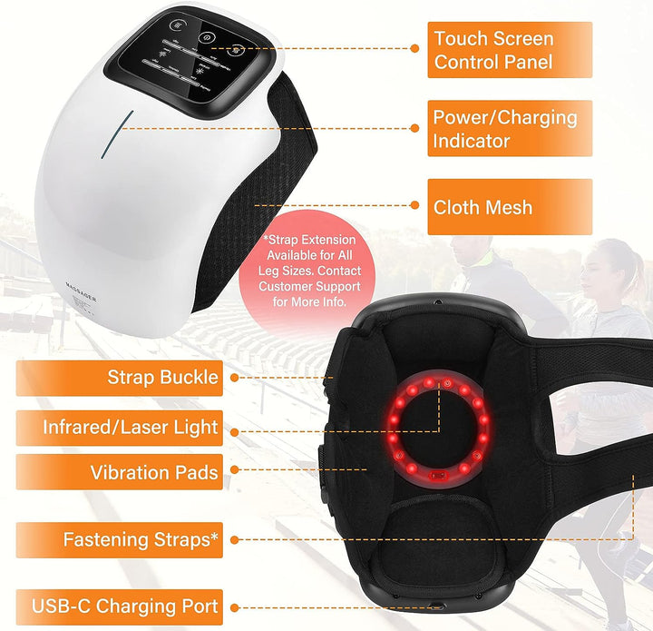 BowLift | WarmFit Knee Massager with Infrared and Vibration – Wireless and Rechargeable