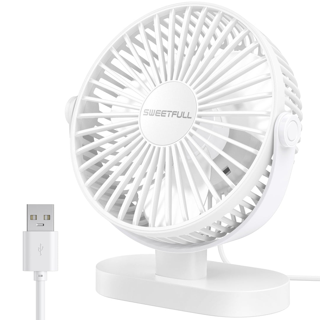 6.5 Inch USB Small Desk Fan for Home Office Car Outdoor Travel | Bowlift
