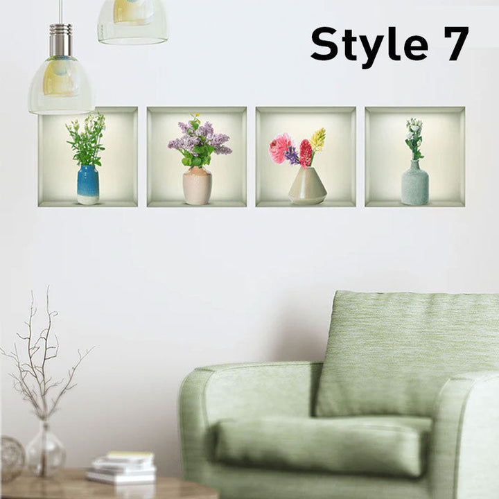 BowLift | Self-Adhesive 3D Plant Wall Stickers