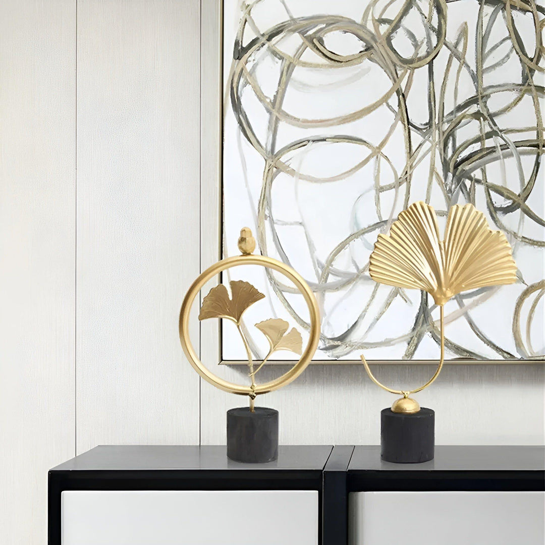 Minimalistic Ginkgo Leaf Sculpture for Elegant Natural Charm Bowlift