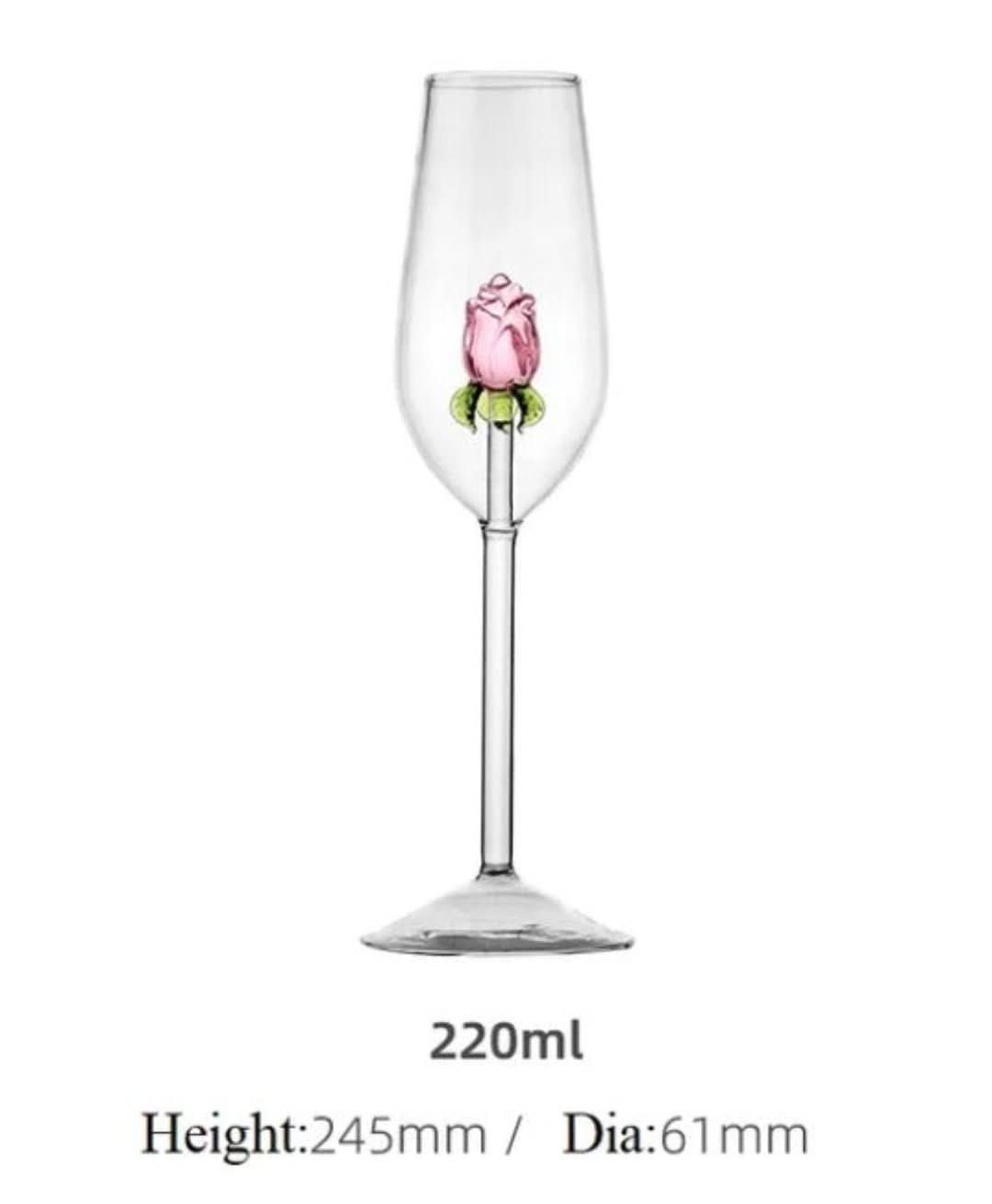 BowLift | La Vie En Rose | Champagne Glass - Handmade