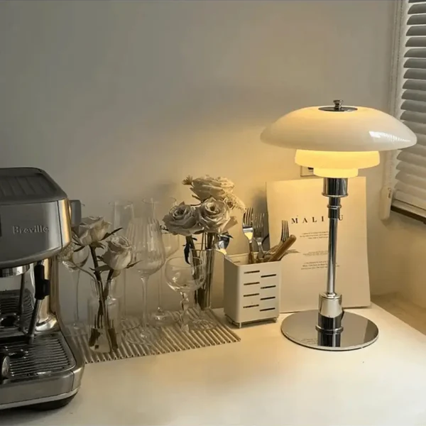 BowLift | Scandinavian Dimmable Table Lamp – Modern Danish Designer Iron & Glass Lamp