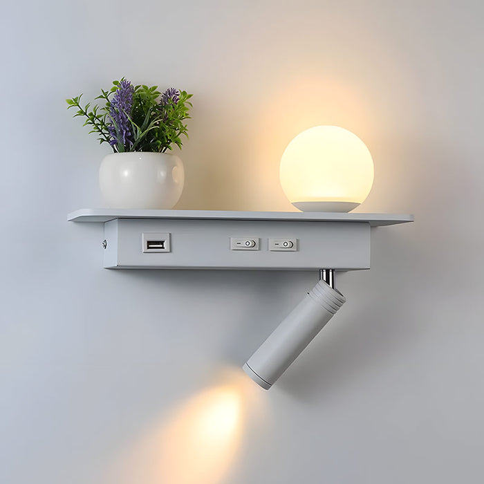 BowLift | GlowPort – USB Wall Light with Adjustable Light and Smart Charging