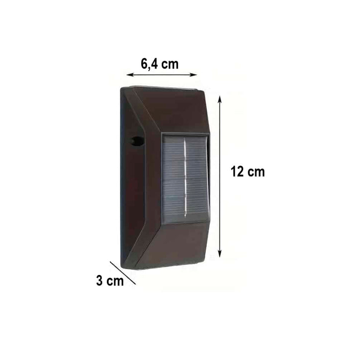 LED solar cell wall light (up-downlight), 2 pcs. Black | Bowlift