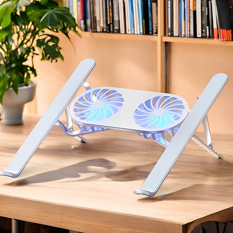 BowLift | Foldable Laptop Stand with 360° Rotating Cooling Fans and Adjustable Height