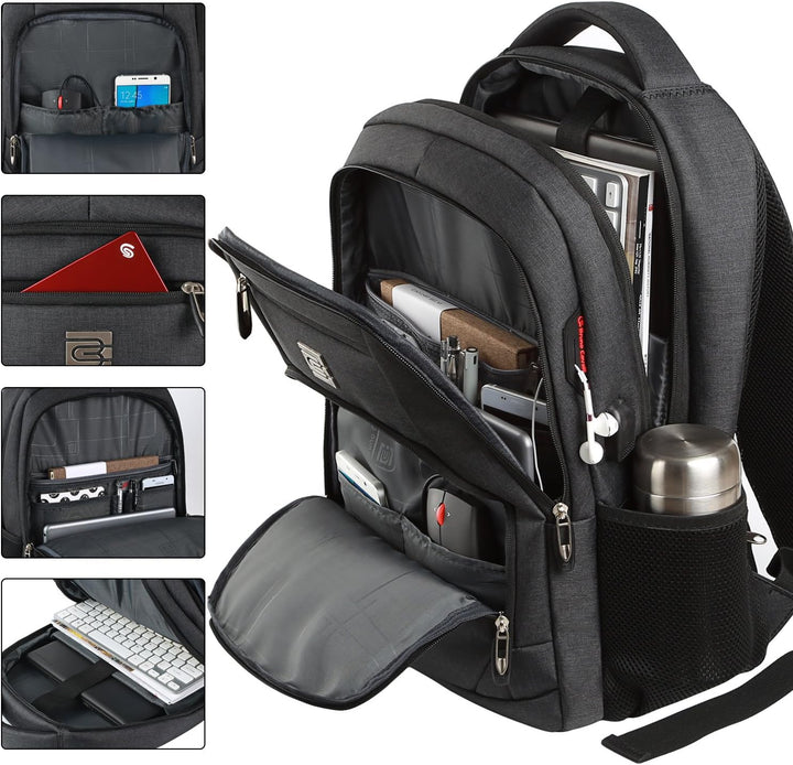 Slim Anti-Theft Laptop Backpack with USB Charging Port | Bowlift