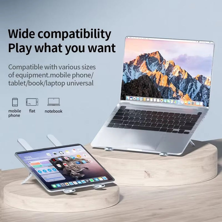 BowLift | Foldable Laptop Stand with 360° Rotating Cooling Fans and Adjustable Height