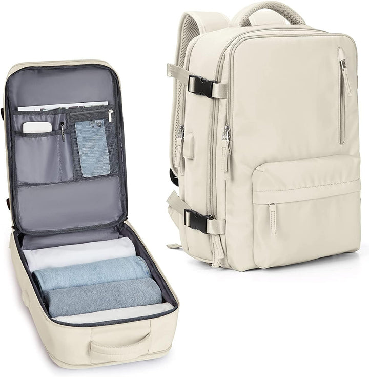 Waterproof Travel Backpack with Shoe Compartment & USB Port – 14" Laptop Fit | Bowlift