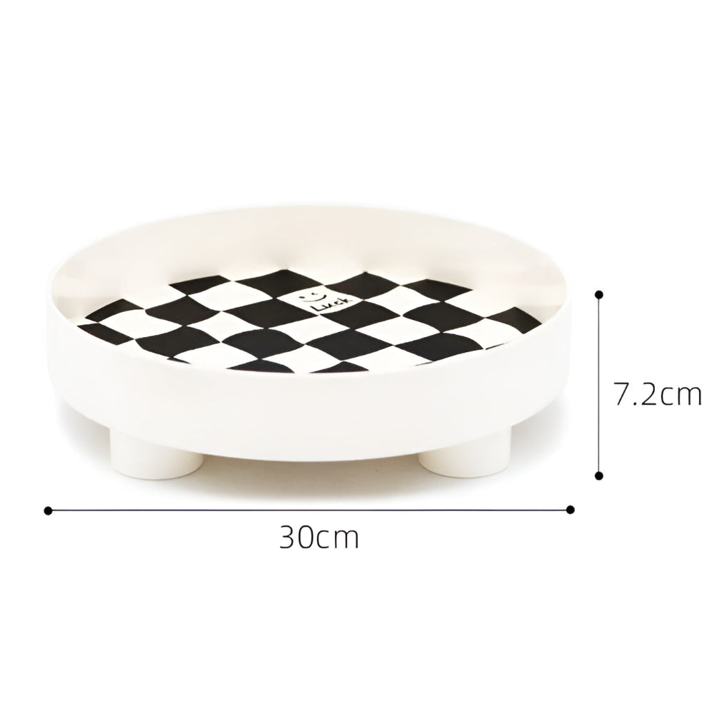 BowLift | Round Checkerboard Storage Tray