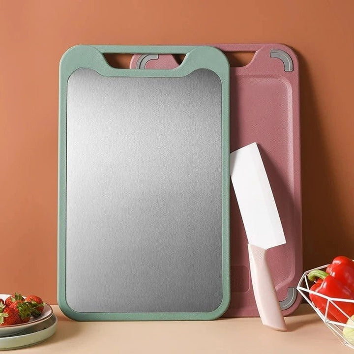 BowLift | Lattea – Double Sided Stainless Steel Cutting Board with Non-Stick Surface