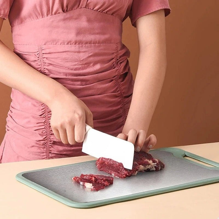 BowLift | Lattea – Double Sided Stainless Steel Cutting Board with Non-Stick Surface