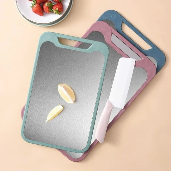 BowLift | Lattea – Double Sided Stainless Steel Cutting Board with Non-Stick Surface