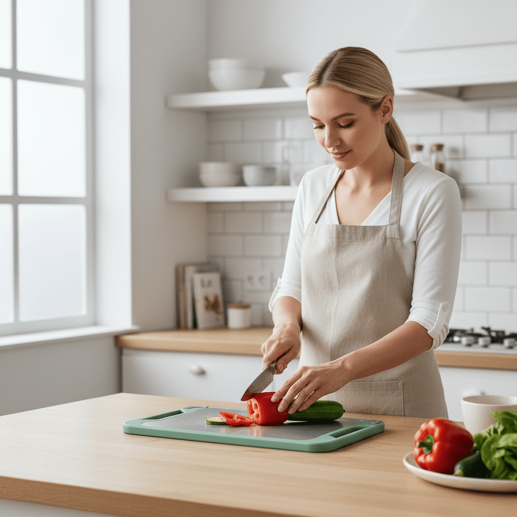BowLift | Lattea – Double Sided Stainless Steel Cutting Board with Non-Stick Surface