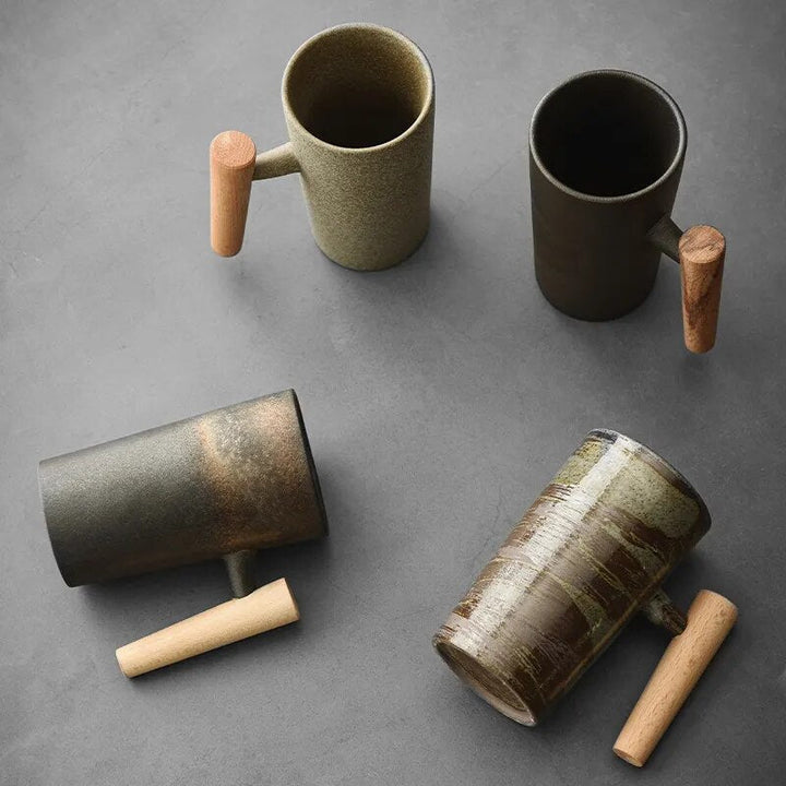 BowLift | LATTECRAFT – Nordic Earth Latte Cups Handmade Ceramic Coffee Mugs with Ergonomic Grip
