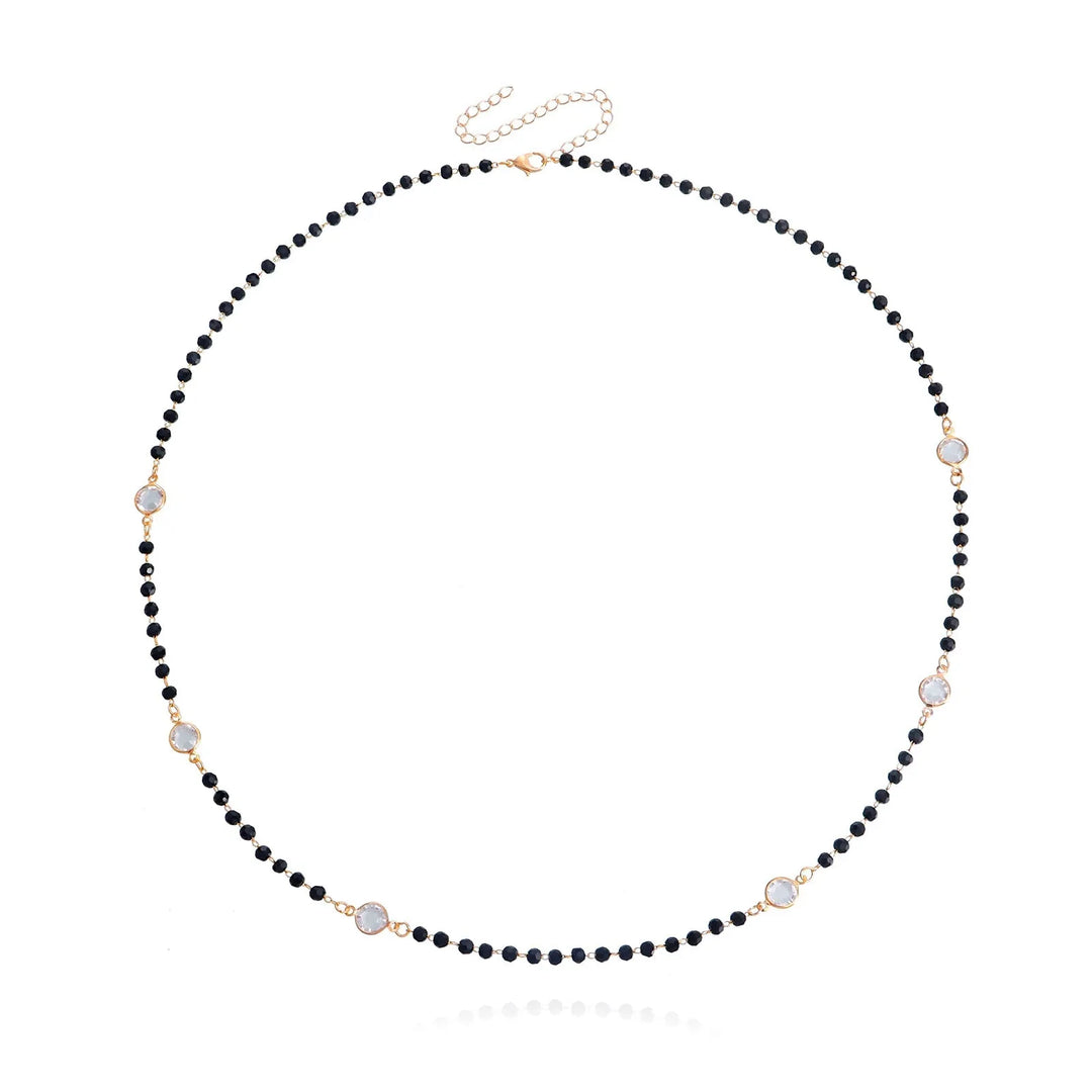 BowLift | Layered Black Crystal Necklace