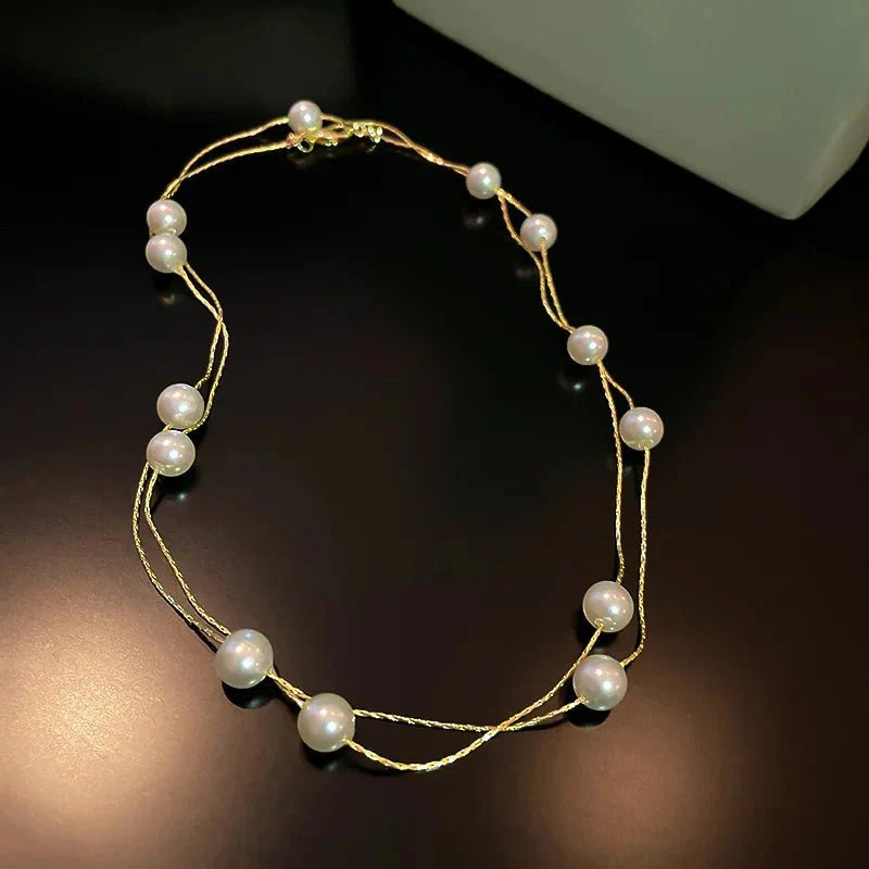 BowLift | Layered Pearl Classy Choker Necklace