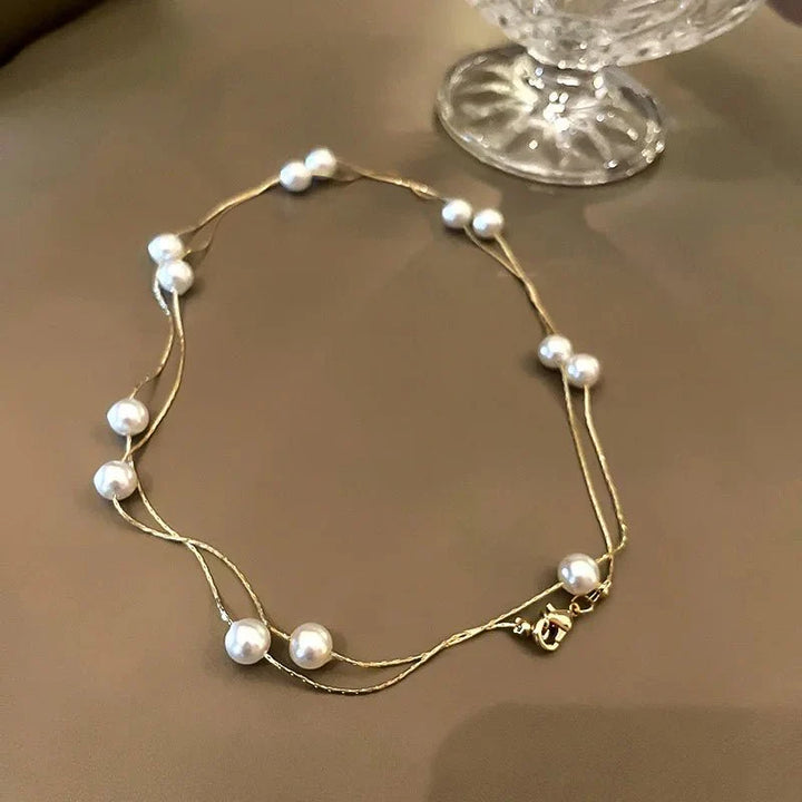 BowLift | Layered Pearl Classy Choker Necklace