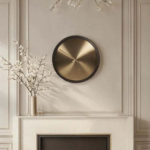 BowLift | Sloa - Elegant Wall Clock in Brass and Black