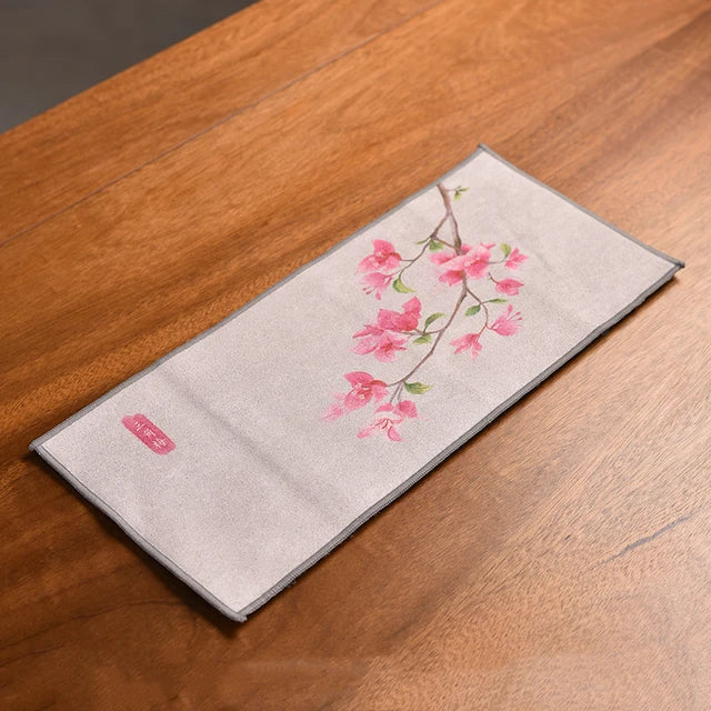 Leaf Tea Towel Suede Table Mat Dishcloth Table Napkins Lotus Accessory | Bowlift