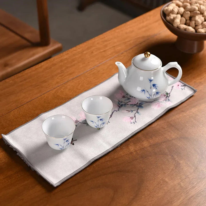 Leaf Tea Towel Suede Table Mat Dishcloth Table Napkins Lotus Accessory | Bowlift