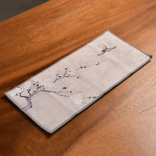 Leaf Tea Towel Suede Table Mat Dishcloth Table Napkins Lotus Accessory | Bowlift