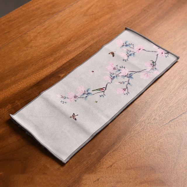 Leaf Tea Towel Suede Table Mat Dishcloth Table Napkins Lotus Accessory | Bowlift