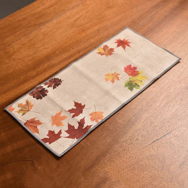 Leaf Tea Towel Suede Table Mat Dishcloth Table Napkins Lotus Accessory | Bowlift