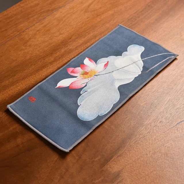Leaf Tea Towel Suede Table Mat Dishcloth Table Napkins Lotus Accessory | Bowlift
